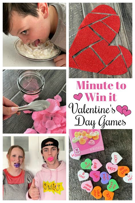 Super Fun Minute To Win It Valentines Day Games Valentines Day Party Games Valentines Day