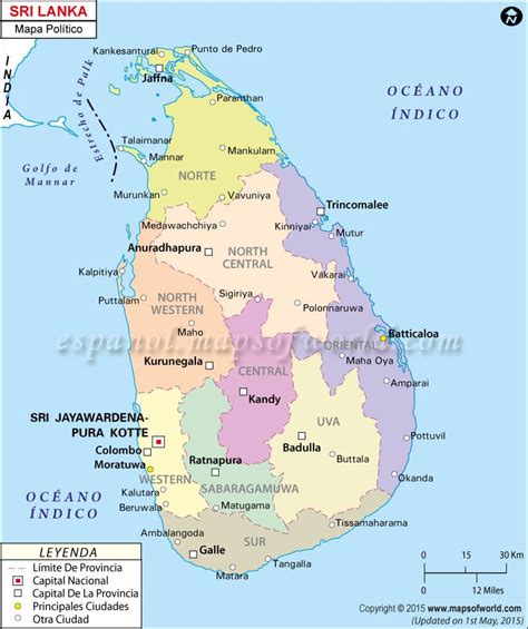 Sri Lanka Mapa