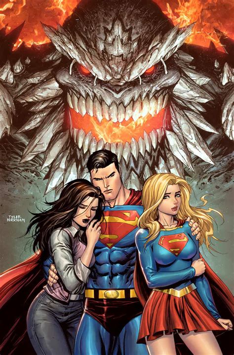 Superman Lois Lane Supergirl And Doomsday In Action Comics 1000