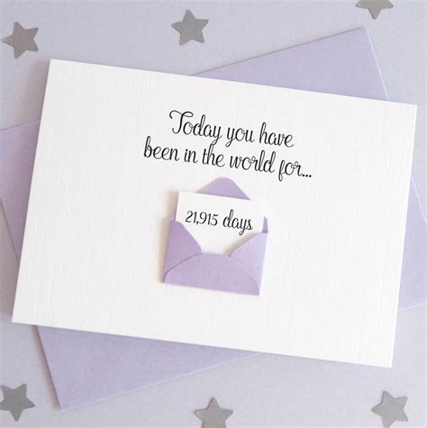 Personalised Birthday Days Secret Envelope Card By Ruby Wren Designs