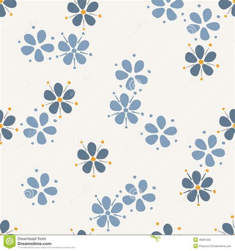 Seamless Pattern Flower Stock Vector Illustration Of Flower 46381232