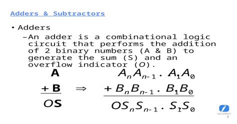 1 Adders And Subtractors Adders An Adder Is A Combinational Logic