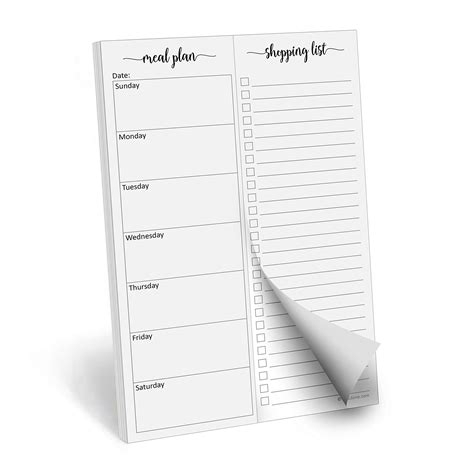 Buy Done Magnetic Meal Planning Pad X Meal Plan Grocery List