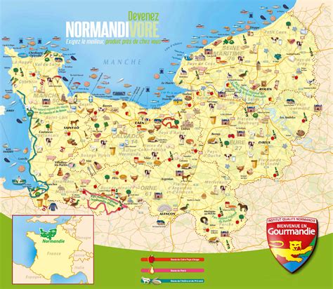 L'office de tourisme le mans métropole bénéficie du soutien de collectivités locales, institutions et organismes professionnels, association de commerçants, entreprises Carte de la Normandie » Vacances - Arts- Guides Voyages