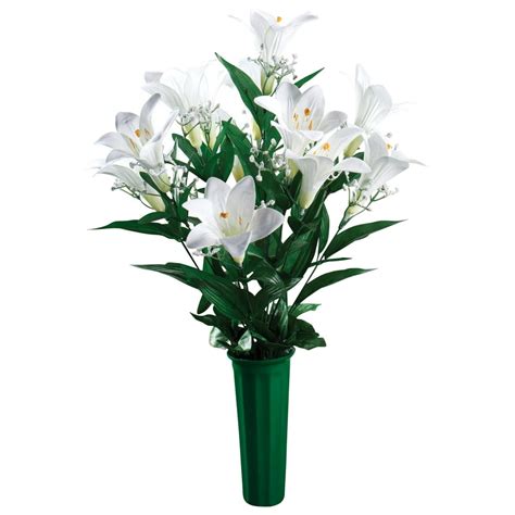 Easter Lily Memorial Bouquet By Oakridge Silk Floral Indooroutdoor