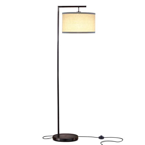 Brightech Montage Modern Led Floor Lamp Living Room Light Standing Pole With Hanging Drum