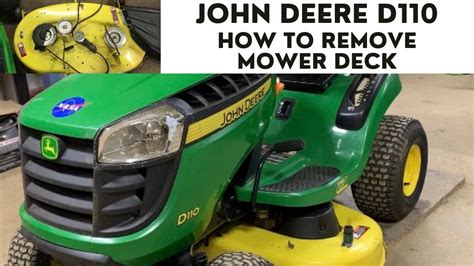 How To Remove Mower Deck John Deere D E Tractor YouTube