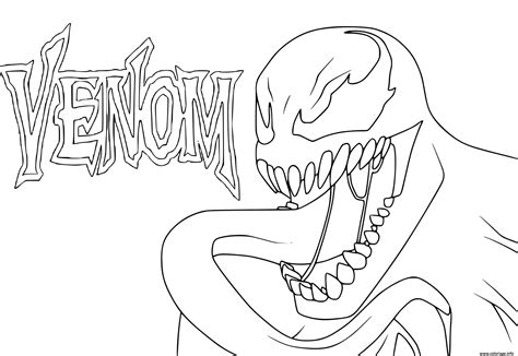Coloriage Venom Eddie Brock Marvel  JeColorie.com