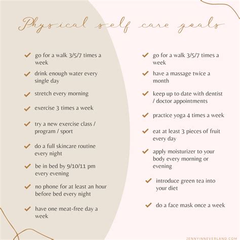 Self Care Goals 50 Amazing Self Care Goals To Improve Your Life
