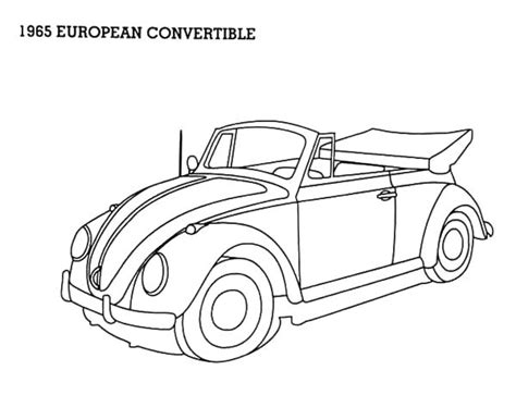 1965 European Convertible Beetle Car Coloring Pages Best Place To Color