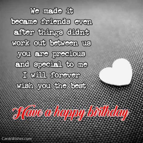 It is very hard to move away from the breakup but the truth is you hope you will like to be my friend. Happy Birthday to My Ex Best Friend Quotes | BirthdayBuzz