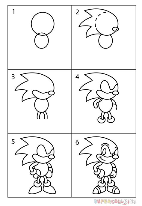 How To Draw Chibi Sonic Hedgehog Free Printable Puzzle Games