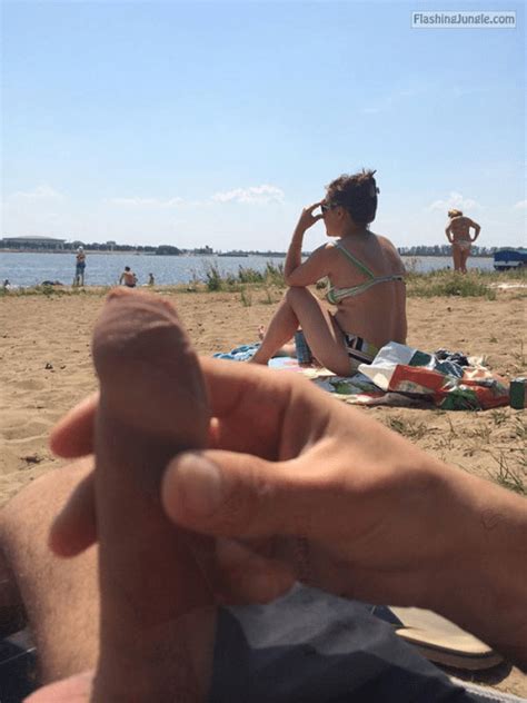 Flashing Penis At Beach Cumception