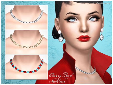The Sims Resource Classy Pearl Necklace