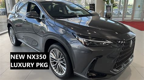 2023 Lexus Nx350 Luxury Pkg In Cloudburst Grey With Black Interior