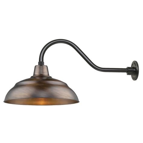Enjoy free shipping on most stuff, even big stuff. Copper Gooseneck Light Fixture with Warehouse Shade | Barn ...
