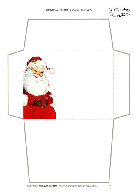 It is christmas time and all the kids will have their own free santa template printable. Free printable vintage Santa face envelope 57