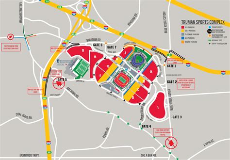 Hundreds of thousands of attendees visit the stadium every year. Arrowhead Stadium Parking Map | Time Zones Map World