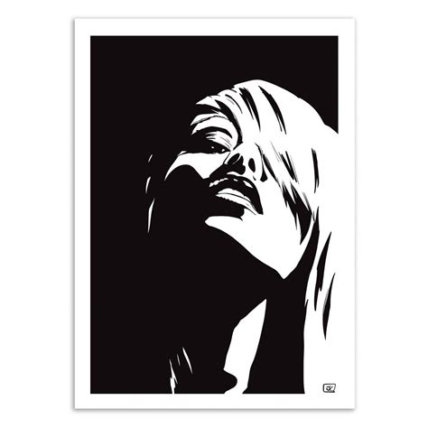 Art Poster Women Sexy Girl Black And White By Giuseppe Cristiano