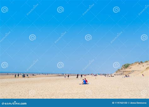 Sandy Formby Beach Near Liverpool On A Sunny Day Editorial Image