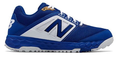 New Balance Low Cut 3000v4 Turf Baseball Mens Shoes Blue With White