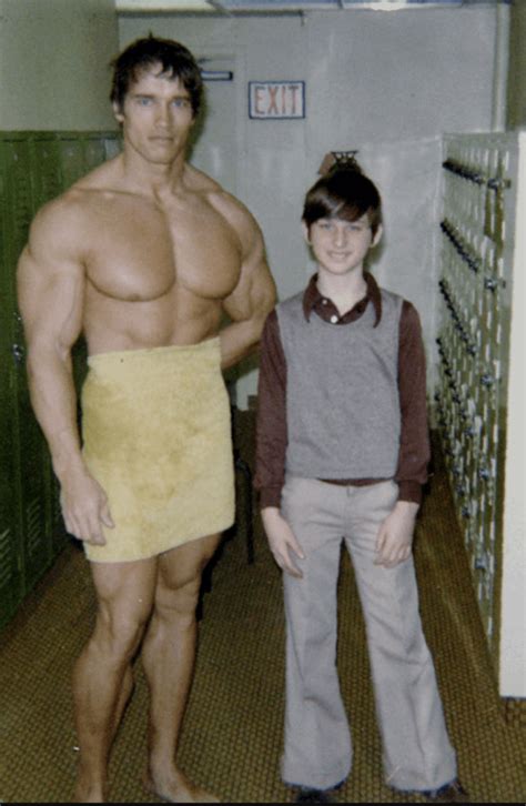 Arnold Schwarzenegger With Fan In Locker Room Date Unknown Late 60s
