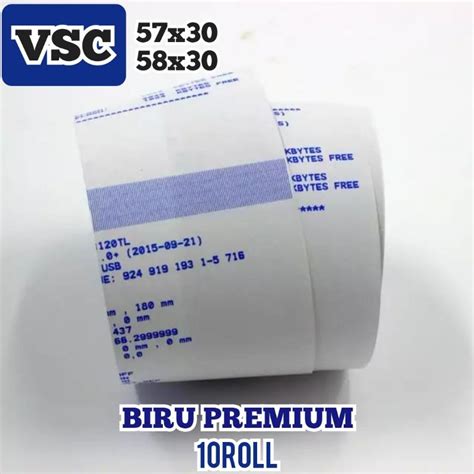 Jual Roll Vsc Kertas Thermal Struk Biru X X Mini Printer Bluetooth Mm Shopee