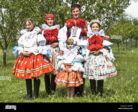 Moravian Folk Costumes Stock Photo Alamy