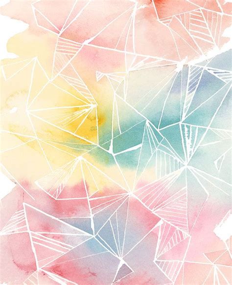 Pastel Handmade Watercolor Archival Art Print Color By Yaochengdesign