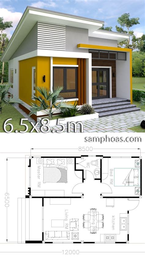 Small Home Design Plan 65×85m With 2 Bedrooms Samphoas Plan In 2020