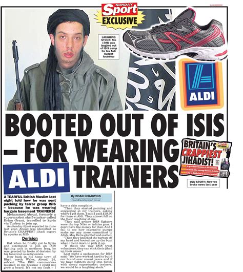 Sunday Sport On Twitter Kicked Out Of Isis For Wearing Aldi Trainers