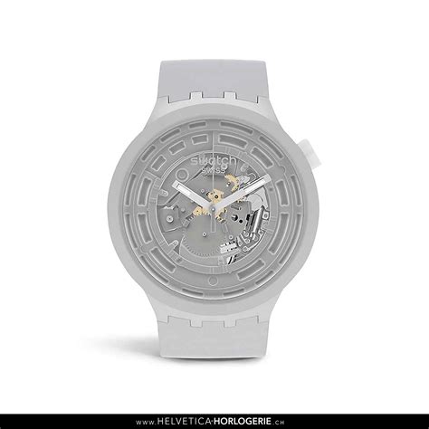 Swatch C Grey Bioceramic Helvetica Horlogerie
