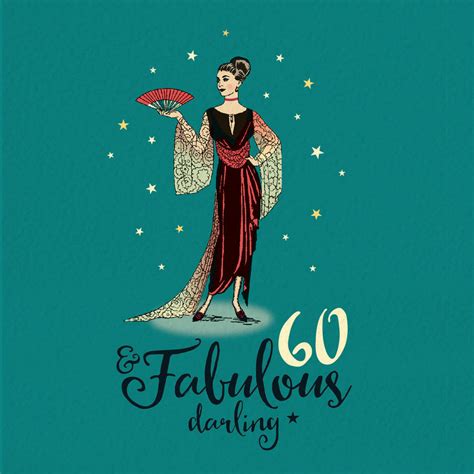 60th Birthday Card For Her ‘fabulous 60 By The Typecast Gallery