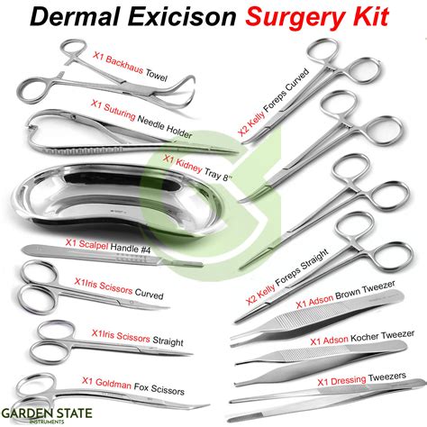 Minor Surgery Tray Kit Dermal Excision Set Dermatology Skin Surgical