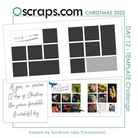 Oscraps Challenge Freebie 12 Days Of December 2022 By Timounette