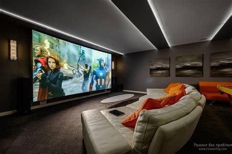 Домашний кинотеатр — современное дополнение интерьера Дизайн