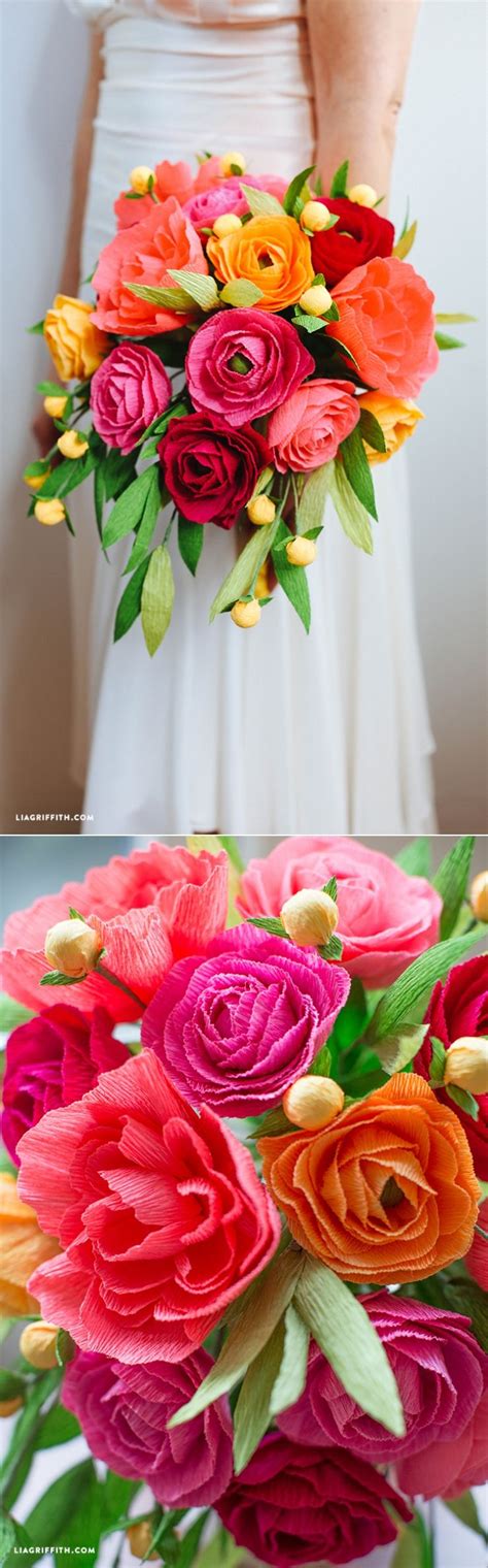 Check spelling or type a new query. Crepe Paper Neon Wedding Bouquet | Paper flowers diy ...