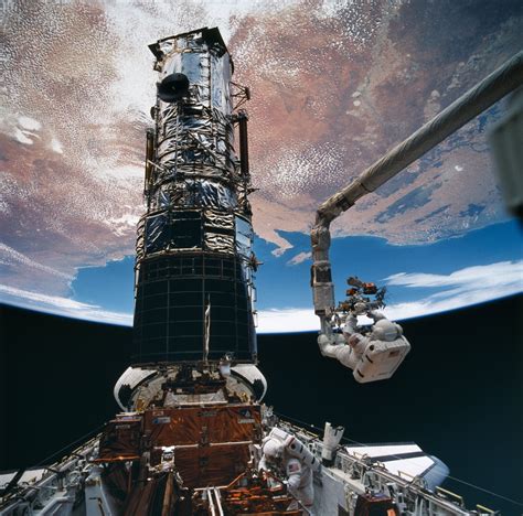 This Photograph Of Nasas Hubble Space Telescope Was Taken During The