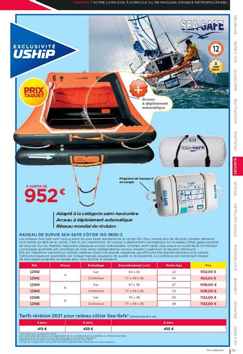 Promo Radeau De Survie Sea Safe Côtier Iso 9650 2 Chez Uship