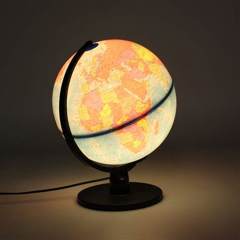 25cm 98 Desktop World Globe Night Light Geography Illuminated Led