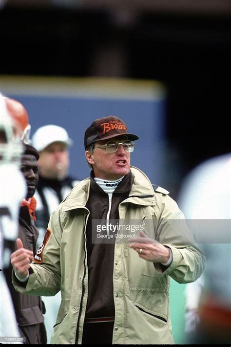 Ray ellis, earnest byner, kevin mack. Head coach Marty Schottenheimer of the Cleveland Browns on ...