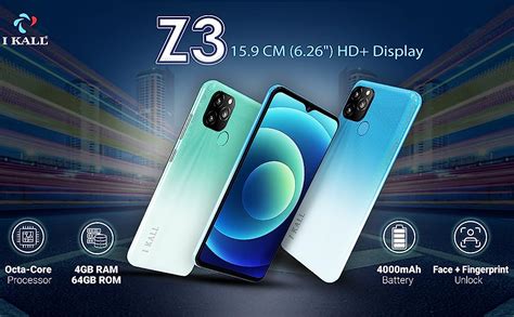 Ikall Z3 Smartphone 626 Inch 4gb 64gb Aquamarine