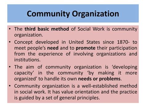 Community Organization Ppt