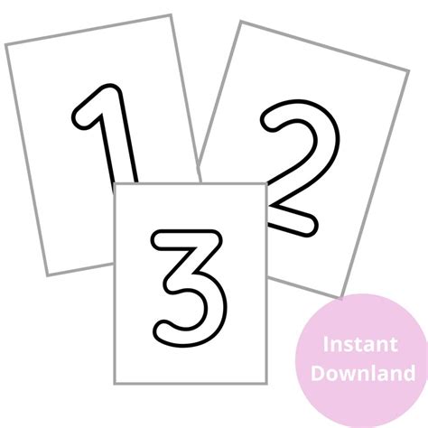 Coloring Pages 0 9 Numbers Printable Number Coloring Book Etsy