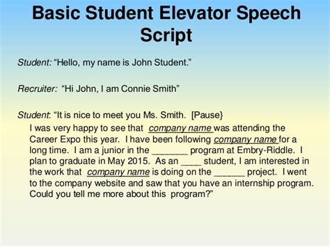 Perfect Your Pitch Using An Elevator Speech To Impress