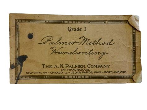 Palmer Method Handwriting By A N Palmer Paperback 1949 From