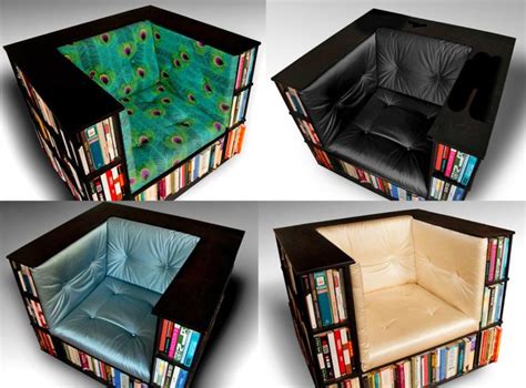 This Ultimate Reading Chair Has A Built In Bookcase That Surrounds The