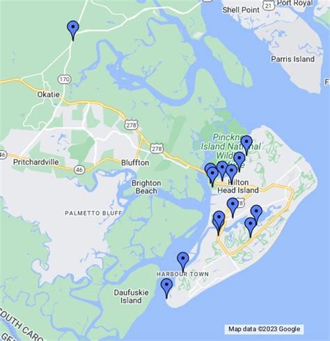Street Map Of Hilton Head Island Palm Beach Map