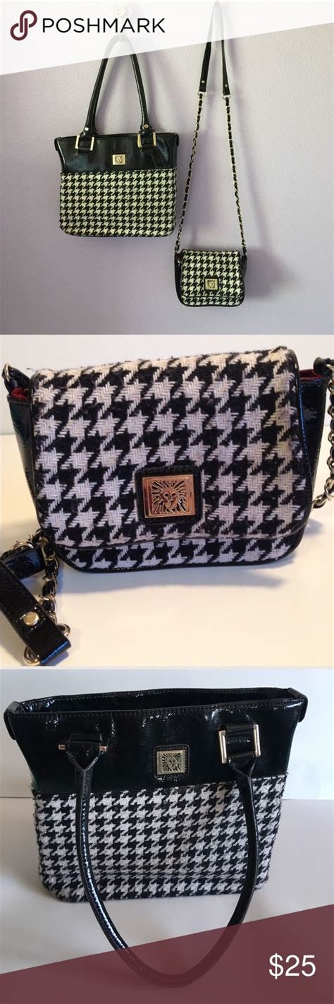 Houndstooth Bag Set Bags Anne Klein Bag Bag Set