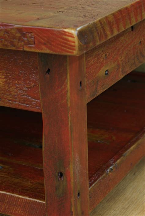 Add style to your home, with pieces that add to your decor while providing hidden storage. Reclaimed Coffee Table Distressed Red Barn Finish - Rustic ...